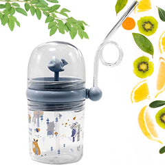 8419 Baby Drinking Cup with Straw and Lid Water Whale Spray Fountain Sippy Cup Bottles Childrens Pot, Toddler Tumbler Mug Spill Proof,Birthday Party Gift Drinking Cup (1 Pc)