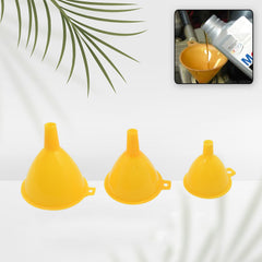 7980 Multipurpose Funnel 3 Size Small , Medium & Big Plastic Funnel For kitchen and laboratory Use (3 Pc Set)