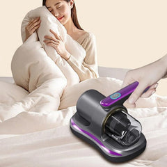 0227 Powerful Suction Portable Handheld Vacuum Cleaner - Low Noise Vacuum Cleaner for Bed - Cordless Vacuum Cleaner for Car Seat Crevices Pillows, Mattresses, Sofas Wireless Anti Dust and Mite Cleaner