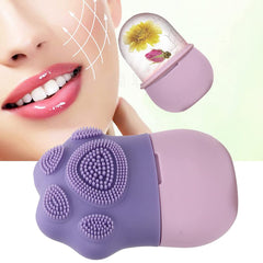 1226 Non Slip Silicone Face Ice Cubes Easy Grip New Unique Shape ice Roller Base Reusable for Beauty  ( 1 pc ) 