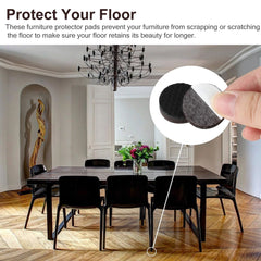 1767 Round Self Adhesive Rubber Pads for Furniture Floor Scratch Protection (pack of 18) 