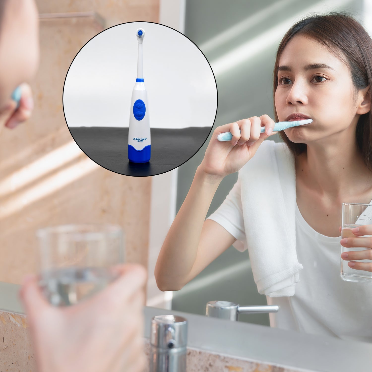 6209B Electric Toothbrush Rechargeable Premium Brush Waterproof Brush For Men , Women & Boys Use Brush 