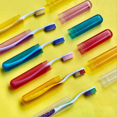 4969 6Pc Plastic Toothbrush Cover, Anti Bacterial Toothbrush Container- Tooth Brush Travel Covers, Case, Holder, Cases 