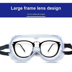 0509 Safety Goggles, Technic Safety Goggles Protection for Classroom Home & Workplace Prevent The Impact of Dust Droplets Gas Protection Glass 