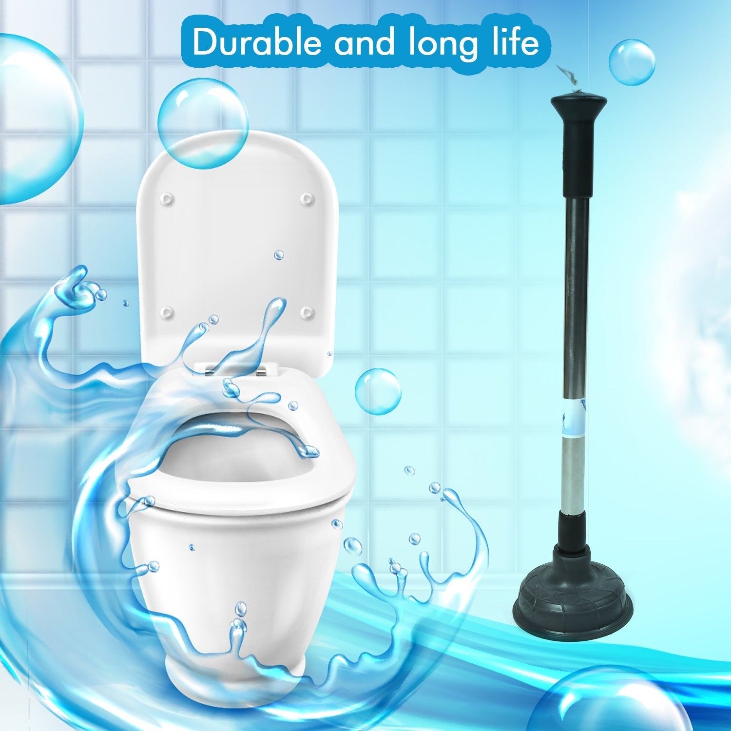 4032 Drain Unblocker Cleaner Sink Plunger Cleaning Pump For Kitchen Sink, Toilet, Bathroomoilet_plunger_pump 