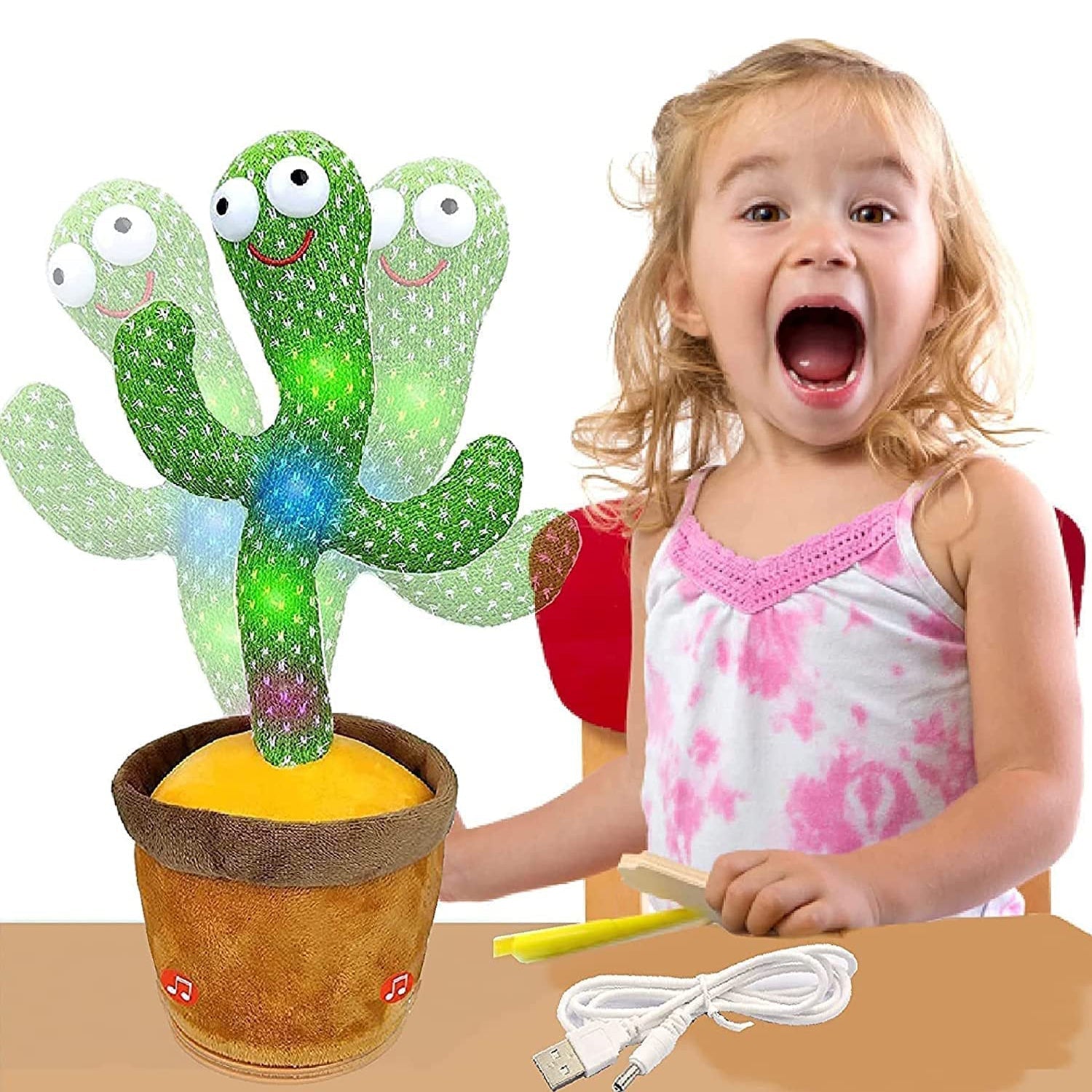 8047L  Dancing Cactus Talking Toy, Chargeable Toy (loose) 