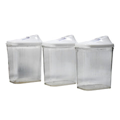 2782 Kitchen Storage Jars & Container Set 3pc , Transparent Jar Set For home & Kitchen Use 