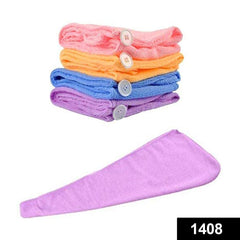 1408 Quick Turban Hair-Drying Absorbent Microfiber Towel/Dry Shower Caps 