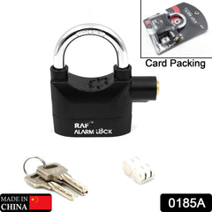 0185a Security Alarm Lock System | Waterproof Black Anti-theft Siren 110dba alarm anti Padlock FoR Bike | Door Window | Battery  padlock