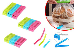 0105 Plastic Snack Bag Clip Sealer Set (18 Pcs, Multicolour)