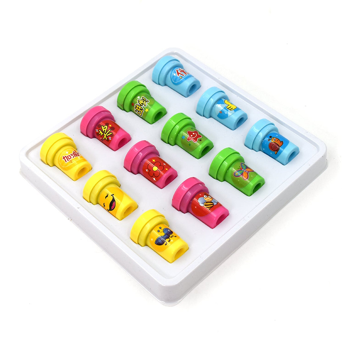 4805 12 Pc Stamp Set used in all types of household places by kids and children’s for playing purposes. 