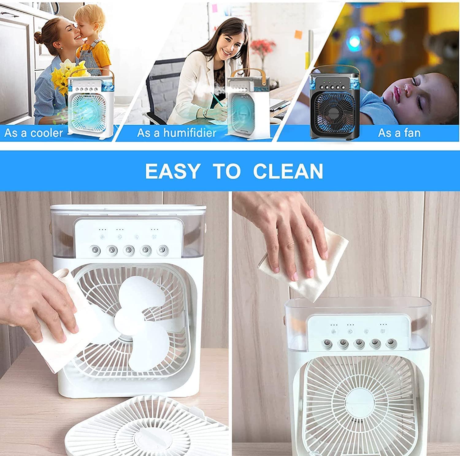 Mini-cooler 3-In-1-Conditioner-Humidifier-Purifier