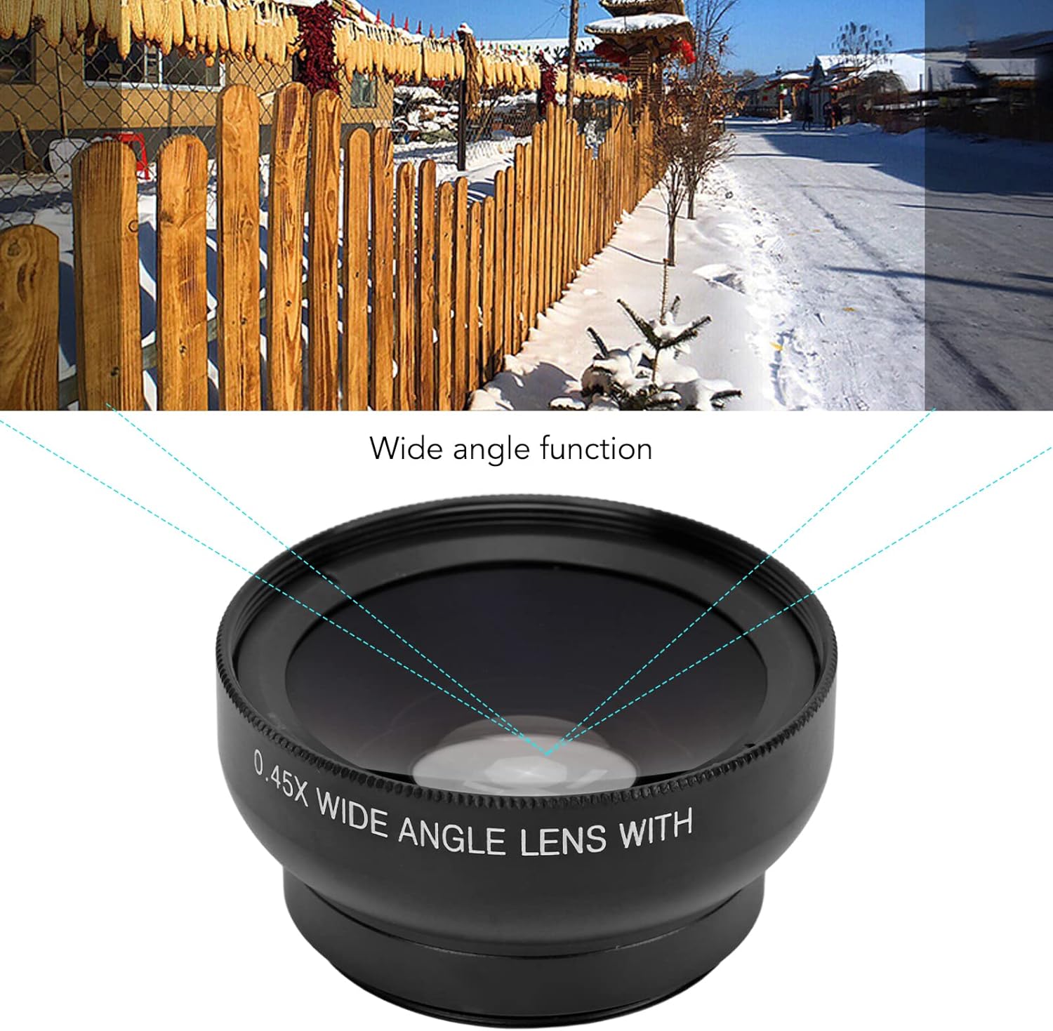 6553 Camera Lens External Phone Lens Phone Camera Lens 0.45X Universal Ultra Wide Angle 12.5X Beauty Function External Lens Camera Accessories for Take Pictures, most Android Smartphone