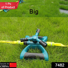 7482  360 Degree 3 Arm Sprinkler for Watering Garden and Lawn Irrigation Yard Water Sprayer