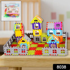 8038  Blocks House Multi Color Building Blocks with Smooth Rounded Edges (108Pc Set)