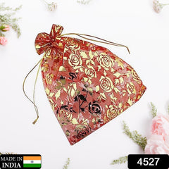 4527  Net Fabric Drawstring Pouch for Dry Fruits Packing, Organza Shagun Potli Baba, Wedding Party Favor Gift Bags