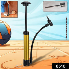 8510 Mini Hand Air Ball Pump With 1 Pin, Metal Portable High Pressure Air Pump Mini Basketball Inflator for Balls, Basketball, Soccer, Volleyball, Football, Inflatable, and More (1 Pc)