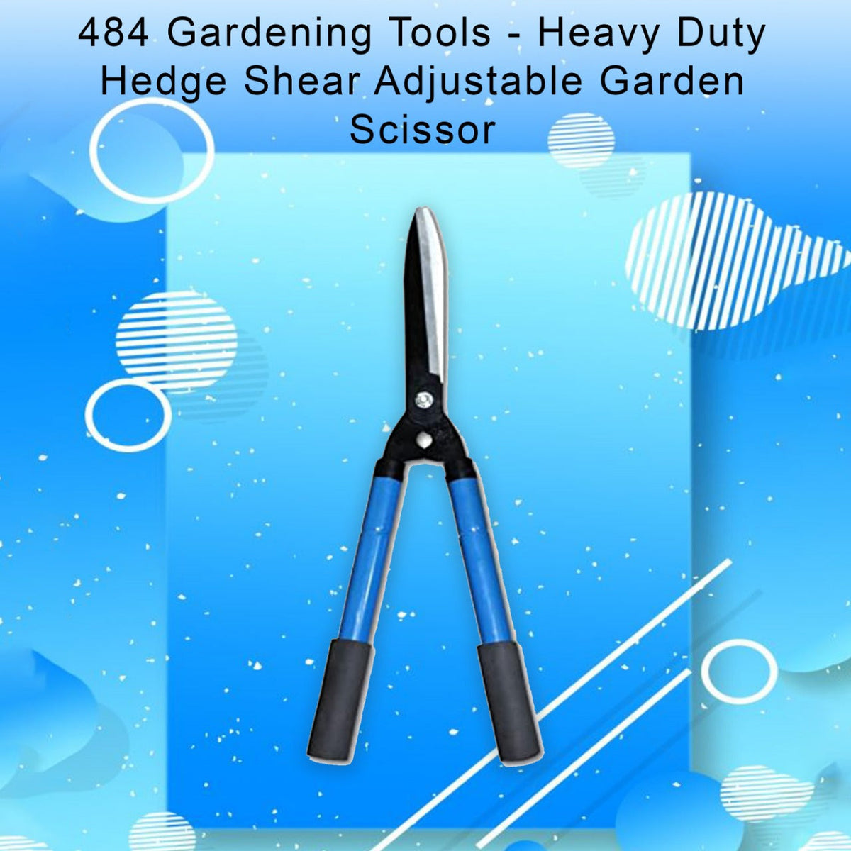 484 Gardening Tools - Heavy Duty Hedge Shear Adjustable Garden Scissor with Comfort Grip Handle