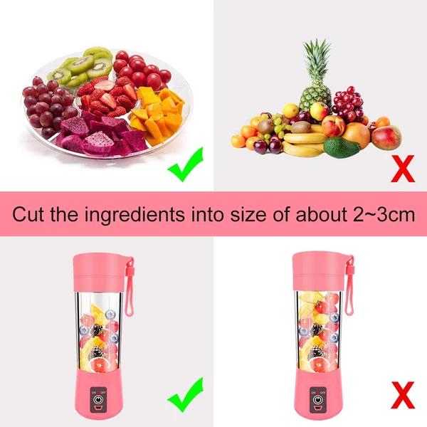 0138 Multi-Purpose Portable USB Electric Juicer 6-Blades, Protein Shaker, Blender Mixer Cup (380 ML)