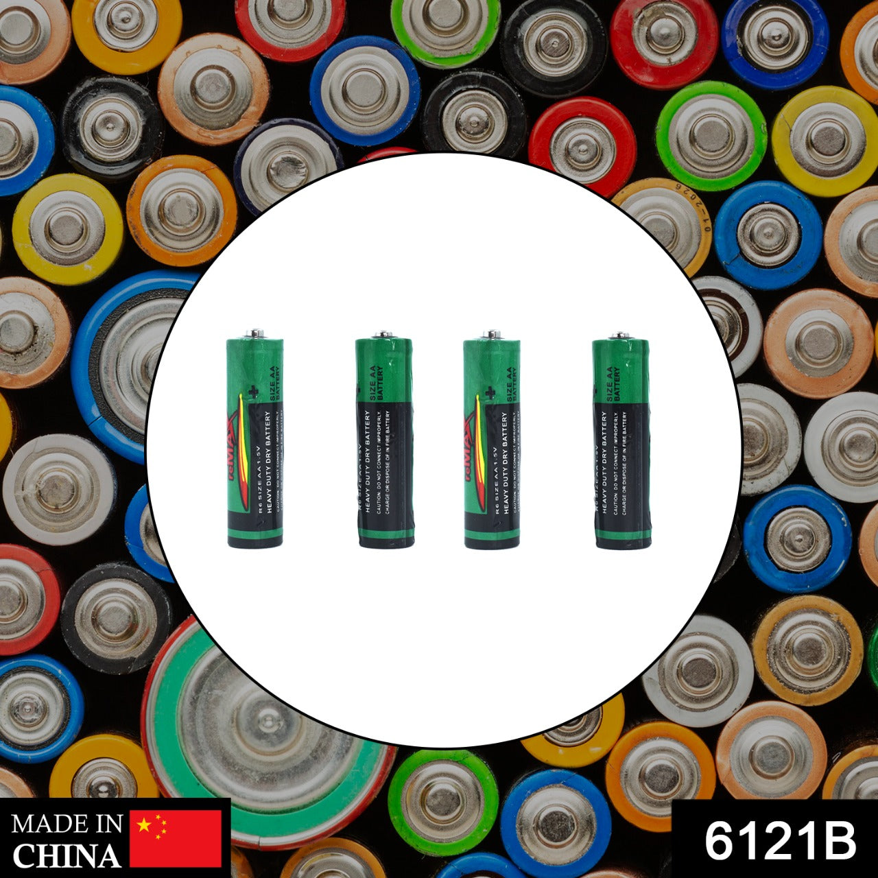 6121B AA Performance Alkaline Non-Rechargeable Batteries 