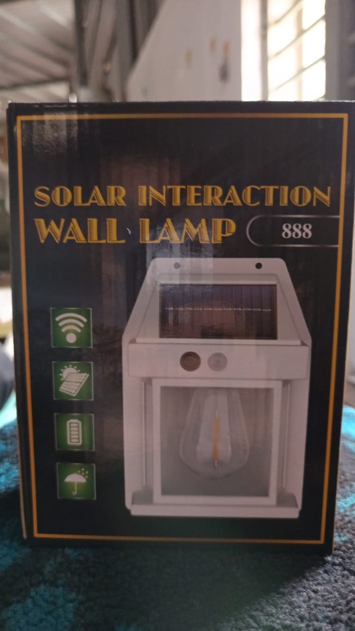 12564 Solar Wall Lights / Lamp Outdoor, Wireless Dusk to Dawn Porch Lights Fixture, Solar Wall Lantern with 3 Modes & Motion Sensor, Waterproof Exterior Lighting with Clear Panel (1 Pc )